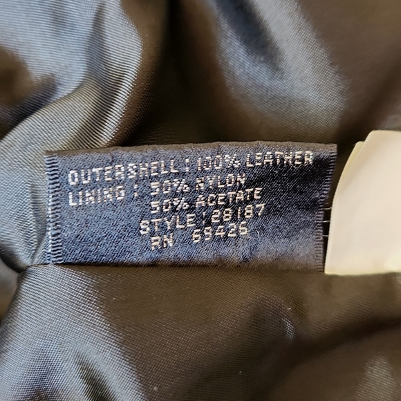 VINTAGE 80s style shoulder pad, belted Tannery West Women's Black Leather Jacket - Picture 9 of 12